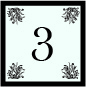 chiffre 3 borduré