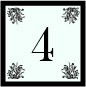 chiffre 4 borduré