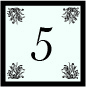 chiffre 5 borduré
